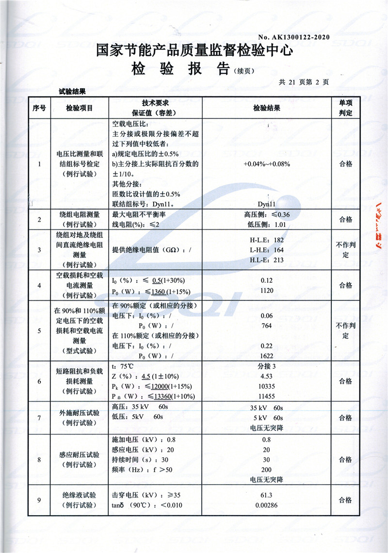 高低压试验报告-S11-1250清水河清水河清水河油浸式变压器-2.jpg